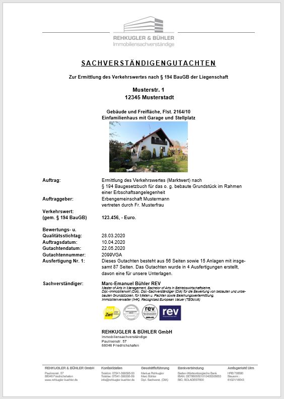 Immobiliengutachten Rehkugler Bühler Immobiliensachverständiger 1